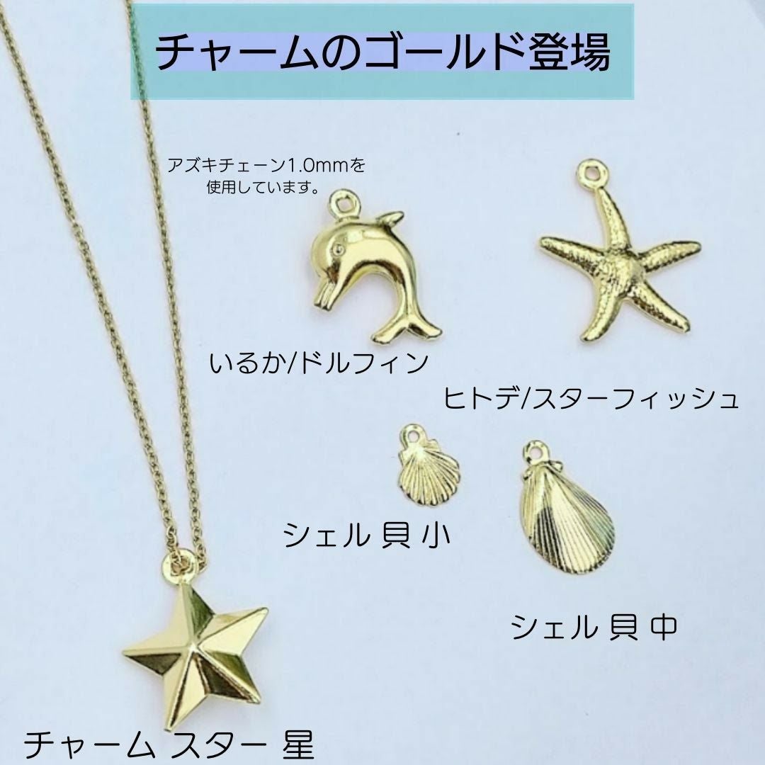 5個 ] サージカル ステンレス メタル チャーム 13 スター 星 * 立体