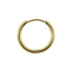 [4個]サージカルステンレス【フープピアス】C*13mm*［ゴールド金］シンプルパーツ金属アレルギー対応