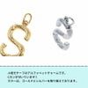 [1個]サージカルステンレス小枝モチーフアルファベットチャーム*S*[ゴールド金]パーツ素材金属アレルギー対応