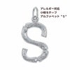 [1個]サージカルステンレス小枝モチーフアルファベットチャーム*S*[銀シルバー]パーツ素材金属アレルギー対応