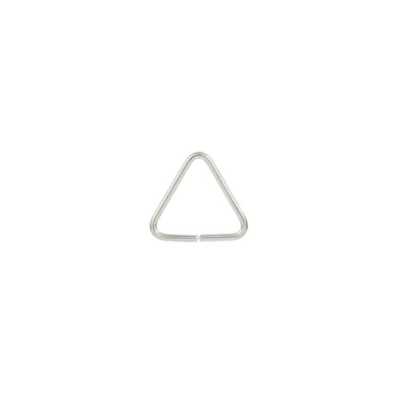 [50個]ステンレス三角カン小【細い線径0.5×6mm】[銀シルバー]パーツ金属アレルギー対応