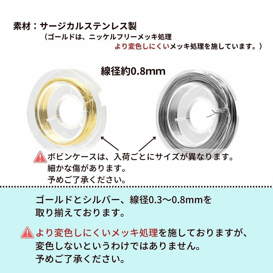 約5m] アーティスティックワイヤー ［ 20G ］ 0.8mm ［ ゴールド 金