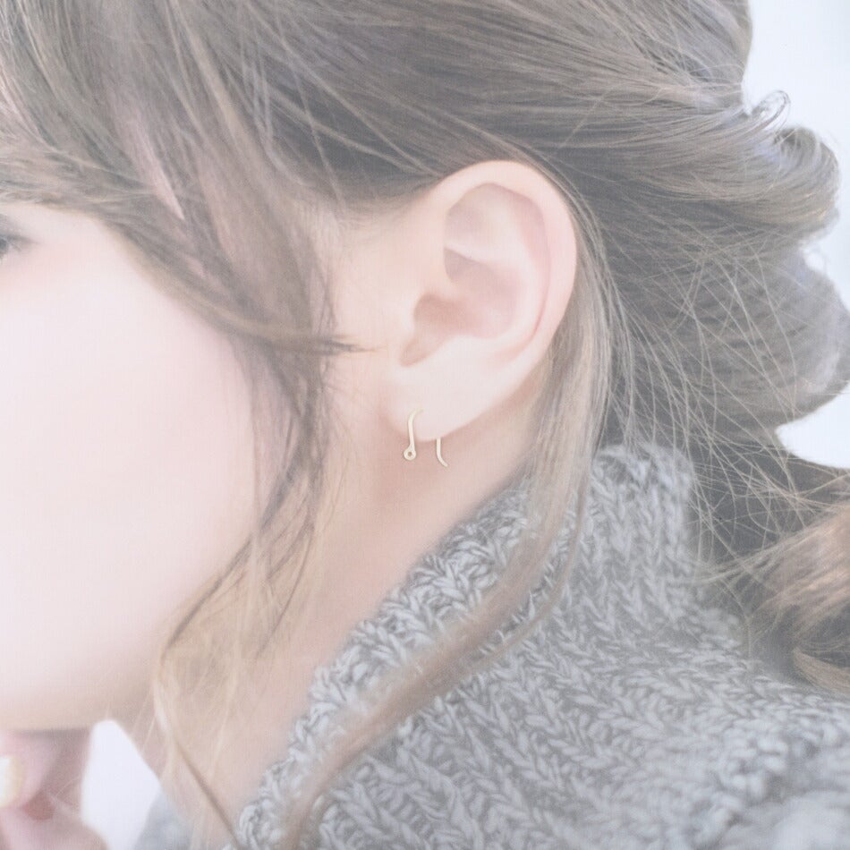 樹脂 ピアスフック 小 パーツ ゴールド