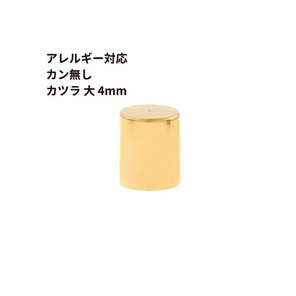 10個 ] ［ カン無し ］ * カツラ * 大 4mm [ ゴールド 金 ] サージカル