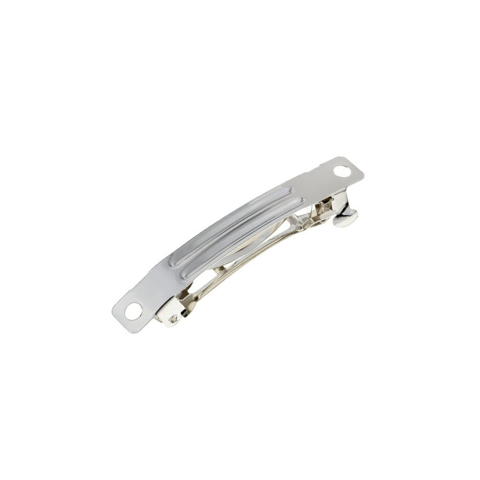 4個] 304 バレッタ パーツ 5cm ［ 銀 シルバー ］ ステンレス 金具