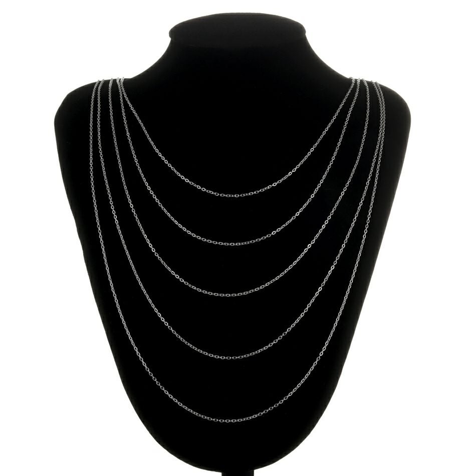 1本］サージカルステンレス * ネックレス * 小豆チェーン アズキ