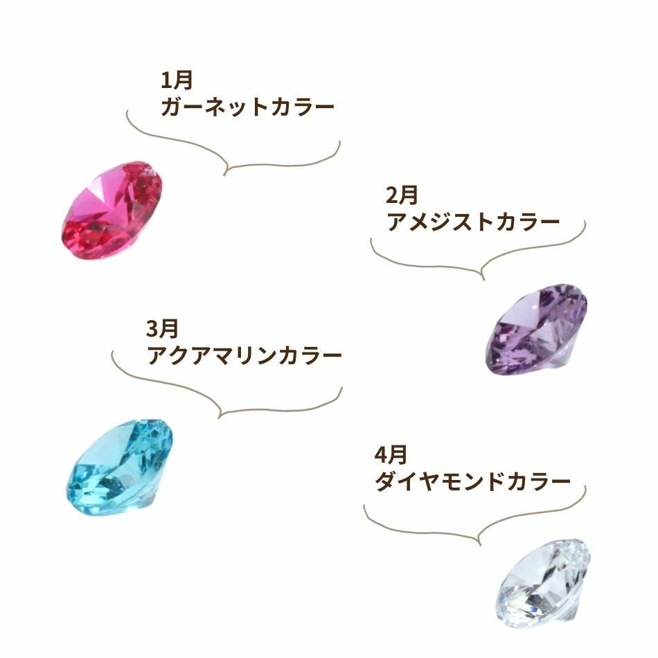 カラージルコニア 4mm フォセットカット CZダイヤ 素材 チャーム