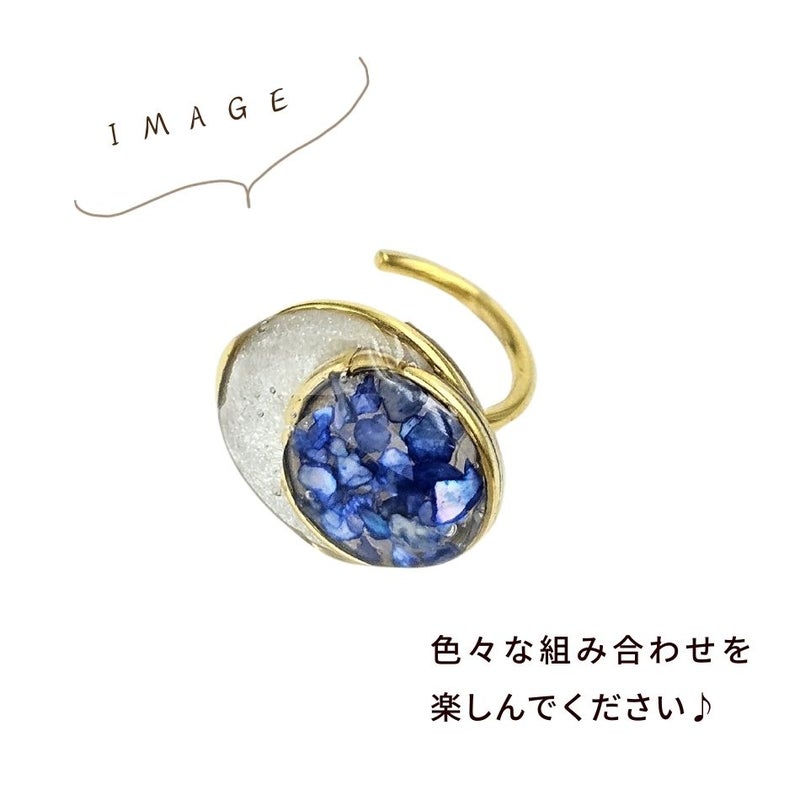 イヤーカフ 丸皿付き 作品例