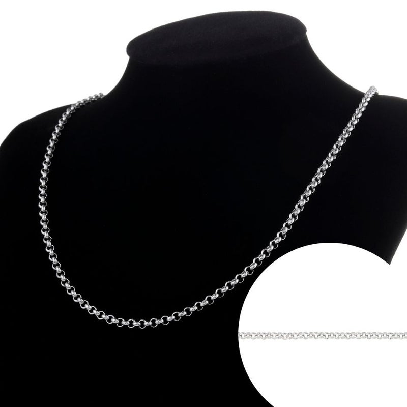 ロール チェーン 甲丸 シルバー サージカルステンレス パーツ 金属アレルギー対応