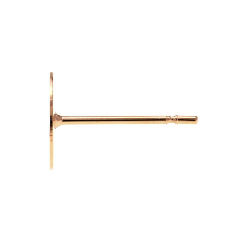 [50個]サージカルステンレス丸皿6mmピアス[★ピンクゴールド]キャッチ付きパーツ