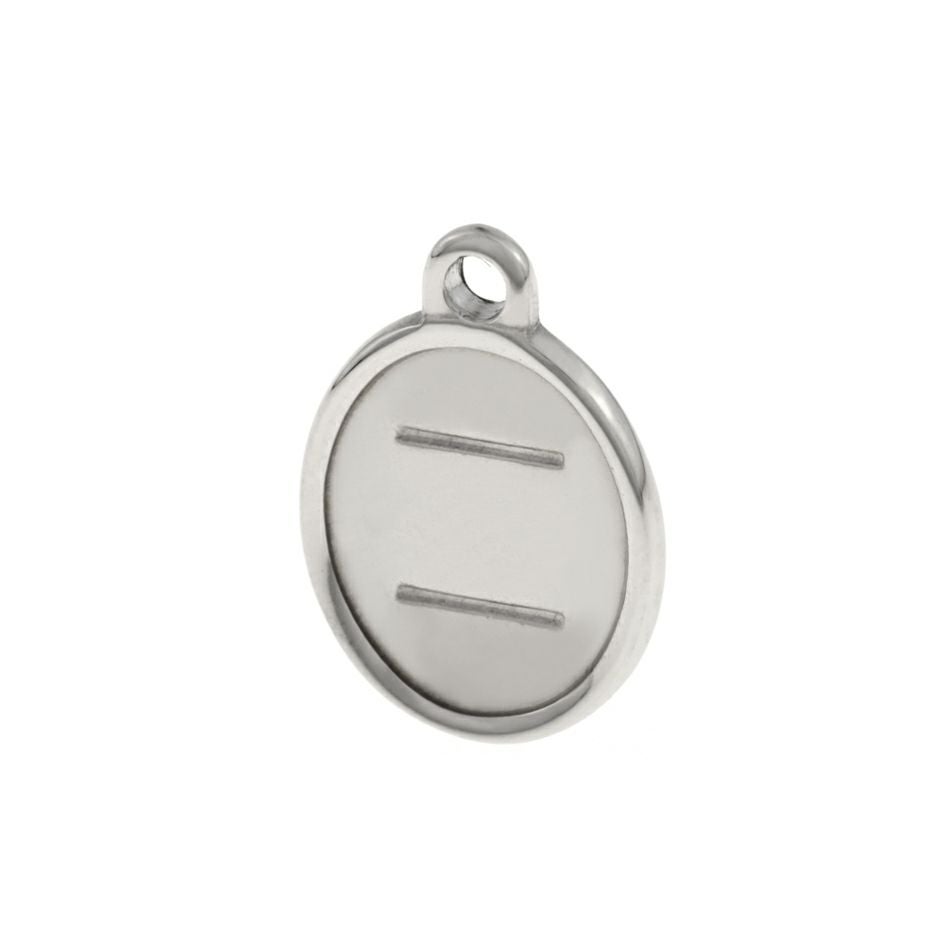 オーバル ミール皿 * 10×8mm * 【 カン付き 】 ［ 銀 シルバー
