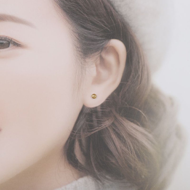 [20個]サージカルステンレス*長い*芯有りお椀ピアス3mm［ゴールド金］キャッチ付きパーツ金属アレルギー対応