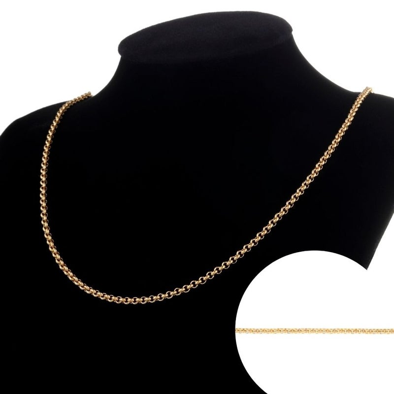 ロール チェーン 甲丸 ゴールド サージカルステンレス パーツ 金属アレルギー対応