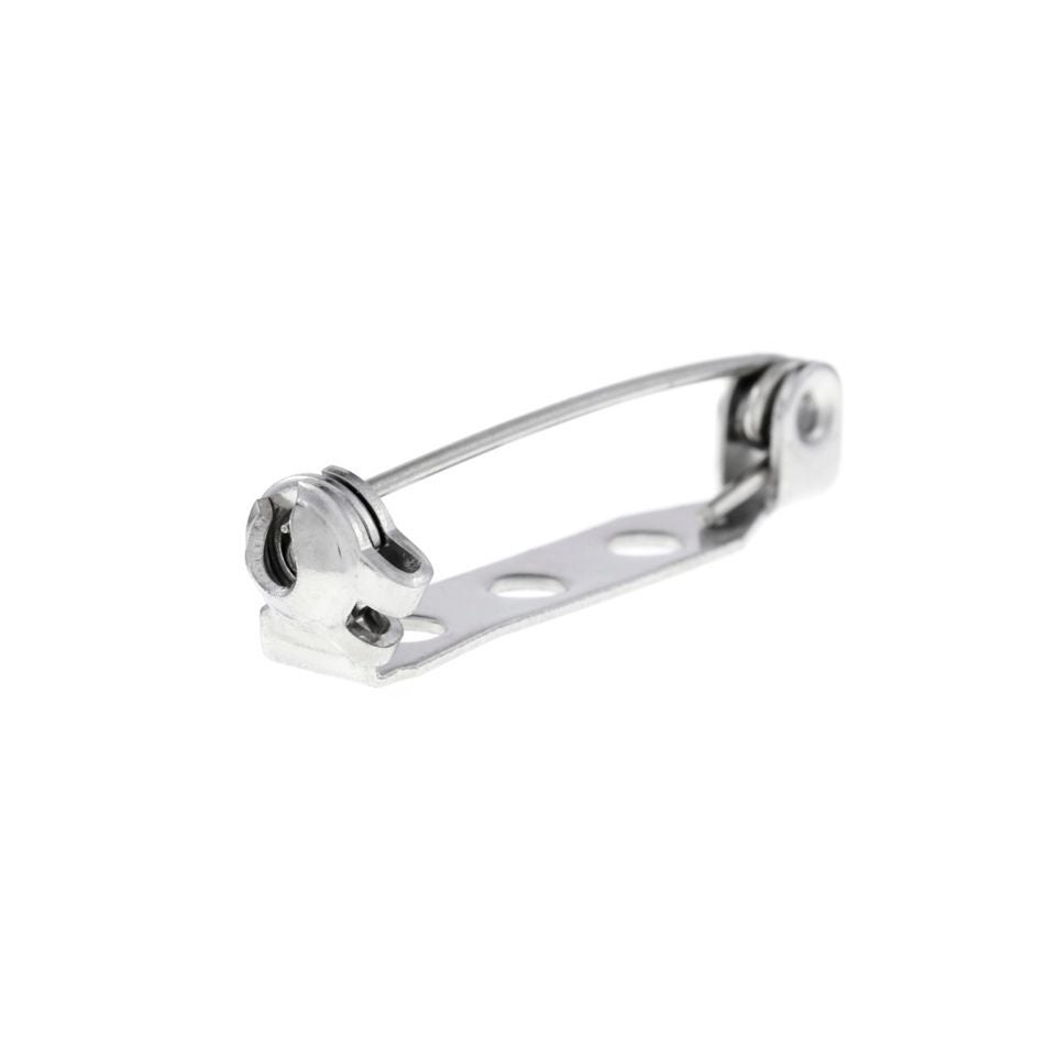 [10個]サージカルステンレス回転ピン33mm［銀シルバー］ブローチピン金具パーツ素材金属アレルギー対応