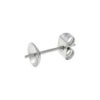 [20個]サージカルステンレス*長い*芯有りお椀ピアス6mm［銀 シルバー］キャッチ付きパーツ金属アレルギー対応