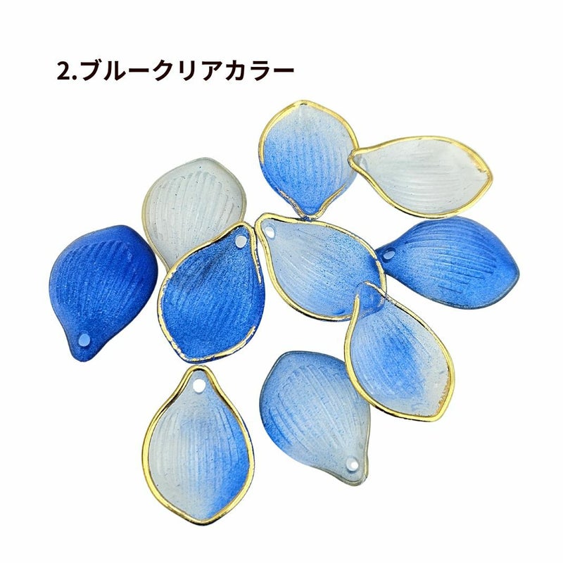 きらめき うろこパーツ 22×15mm 選べるカラー ブルー クリア