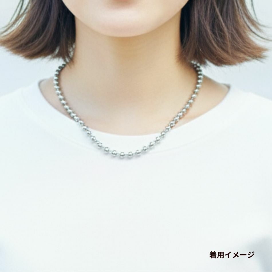 45cm】グッチボールチェーンのみネックレス直径3mmシルバー調整可