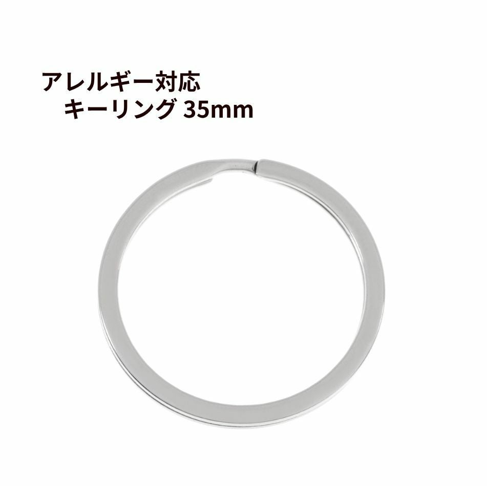 キーリング 35mm [ 銀 シルバー ] ステンレス 選べる個数 キーホルダー