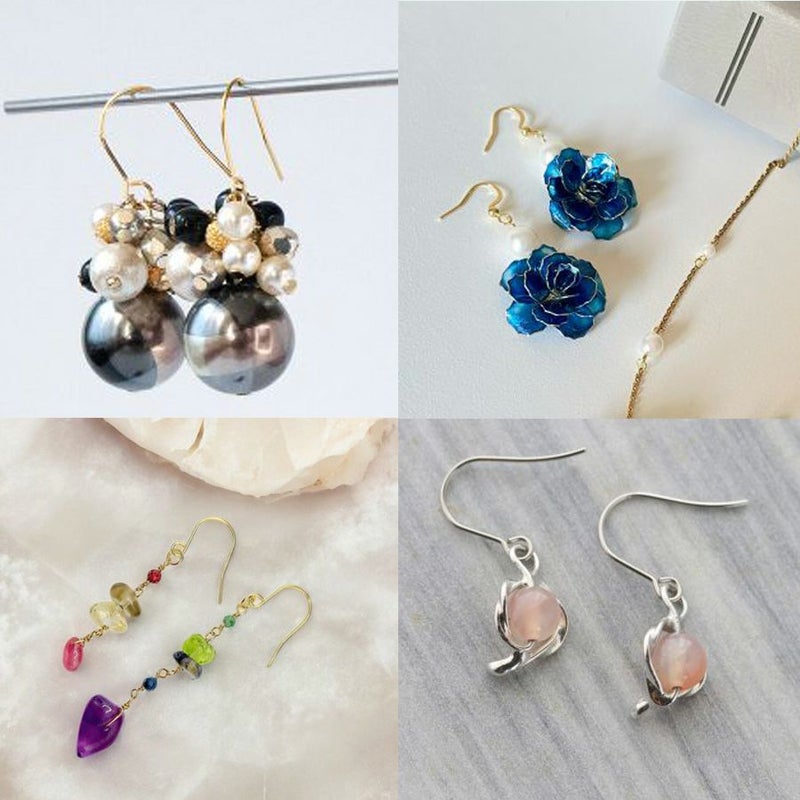 アレルギー対応 高品質 サージカルステンレス ピアスパーツ フックピアス シンプル 14.5mm/17mm/19mm ゴールド シルバー 10個入り