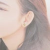 * ポストのみ * お椀皿 ［ カン付き 8mm ］ ピアス ［ ゴールド 金 ］着画